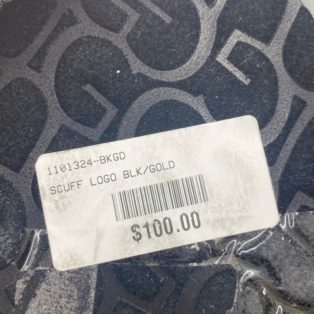 NWT UGG slippers for men black with gold logo sizes 11;12&13 - Picture 10 of 10